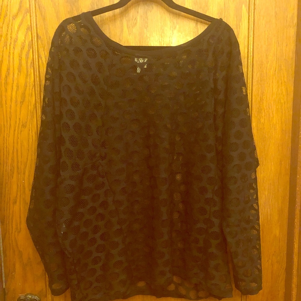 Anne Klein black long sleeved shirt